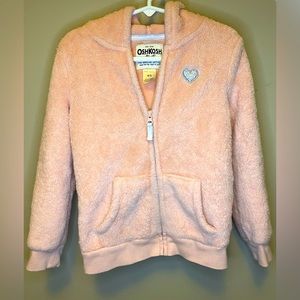 Osh Kosh B'Gosh Pink Hooded Zip Up - Heart Applique